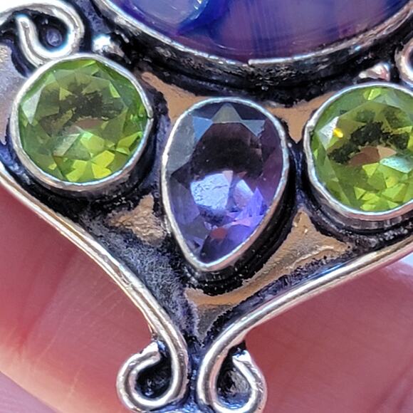 Amethyst Teardrop Pendant with 20-Inch Sterling Silver Chain - Picture 7 of 10